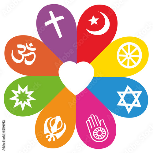 Religion Symbols Flower Love Colors