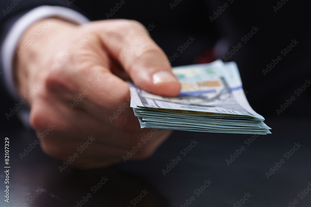 businessman with money businessman with money