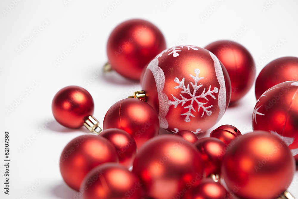 red Christmas balls red Christmas balls