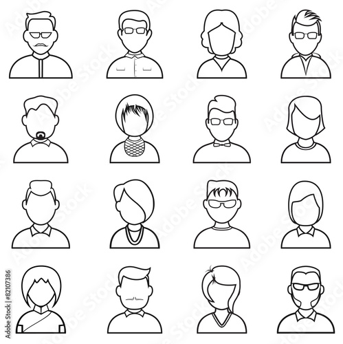 Line people icon.