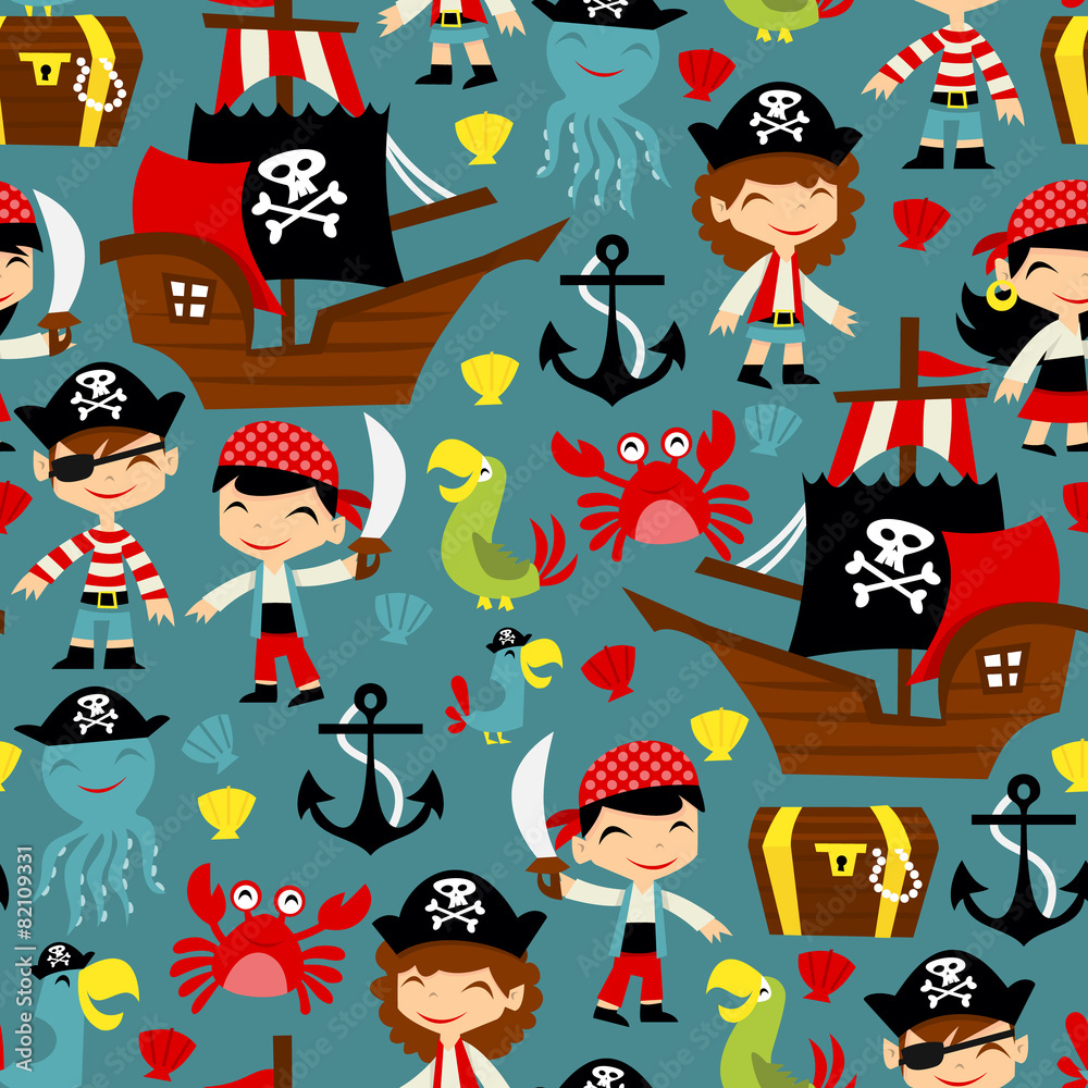 Pirate Adventure with Ships and Compasses