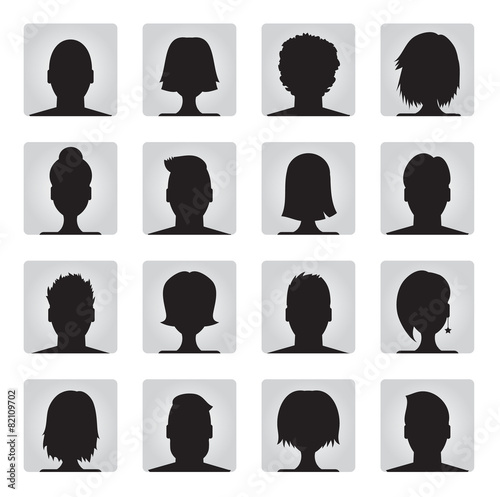 vector set of colorful user profile illustrations, icons. Man