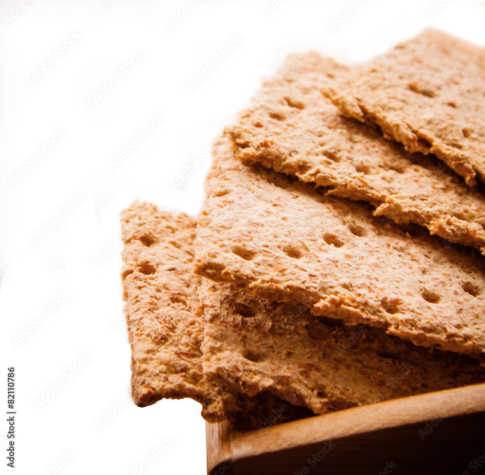 Tray with crispbreads Tray with crispbreads