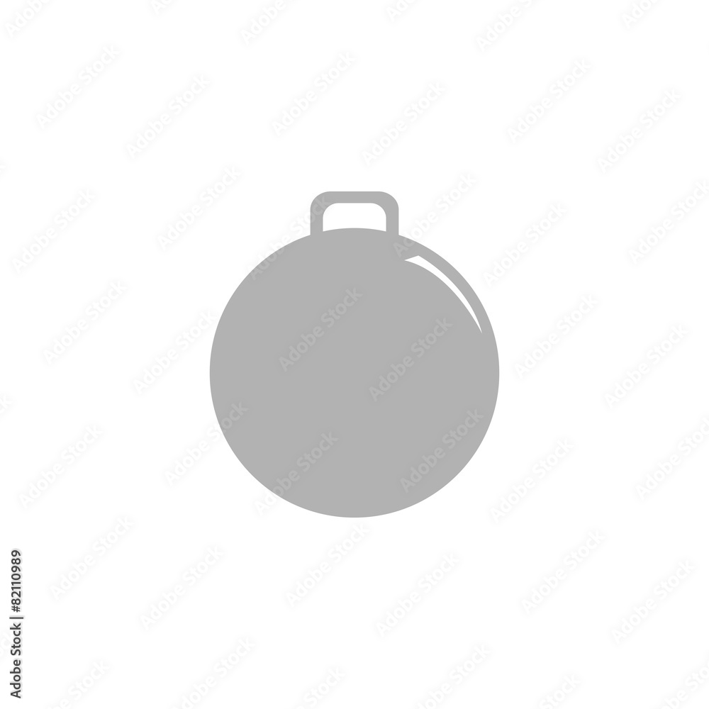 A simple icon for fitness ball with a handle. A simple icon for fitness ball with a handle.
