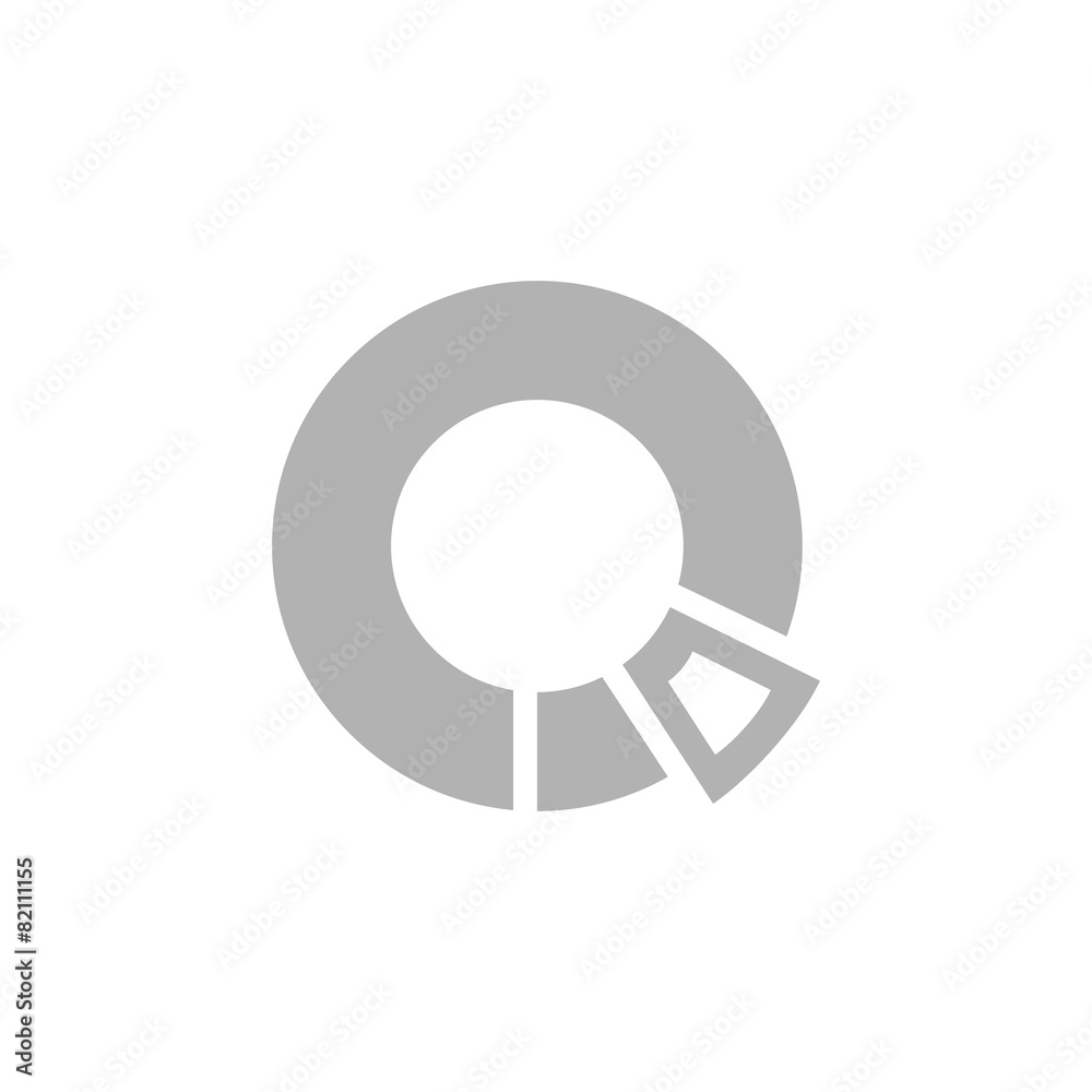Simple abstract icon part or fragment of the whole. Simple abstract icon part or fragment of the whole.