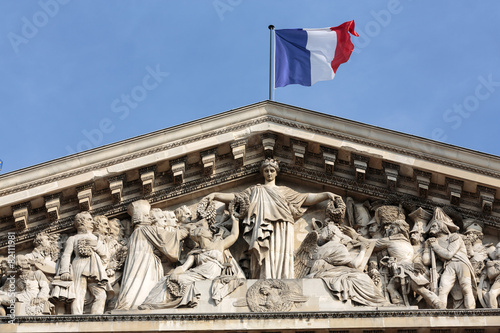 Paris - The pediment of Pantheon.  