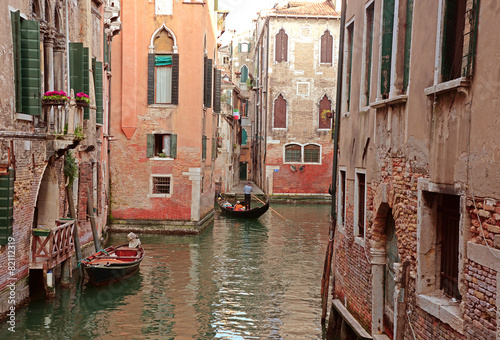Gondola on canal in Venice, Italy © aimy27feb
