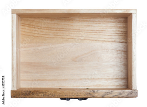 Empty wooden drawer