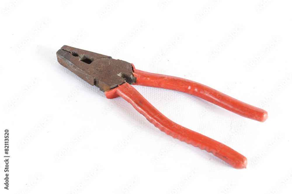 Combination pliers, very old and corroded and used pliers have d Combination pliers, very old and corroded and used pliers have d