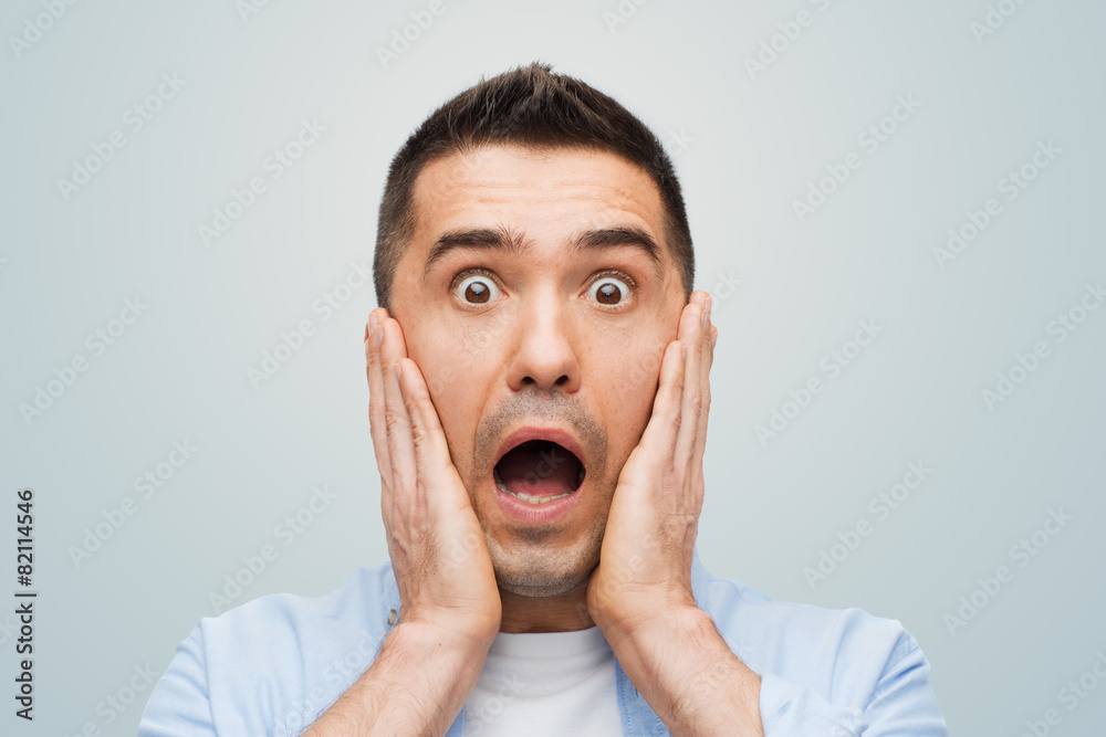 scared man shouting scared man shouting