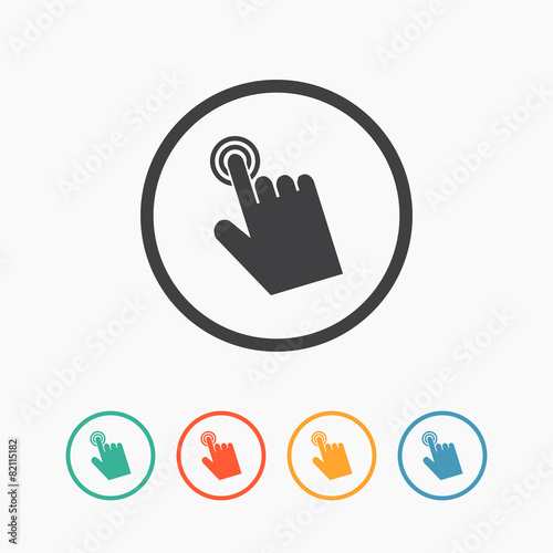 Cursor hand icon. Click sign