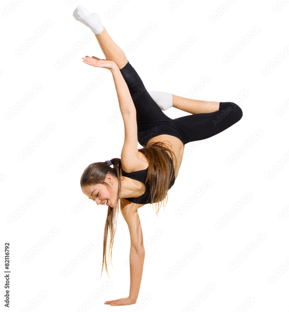 Young girl dancer isolated Young girl dancer isolated