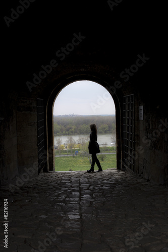 Girl in the passage