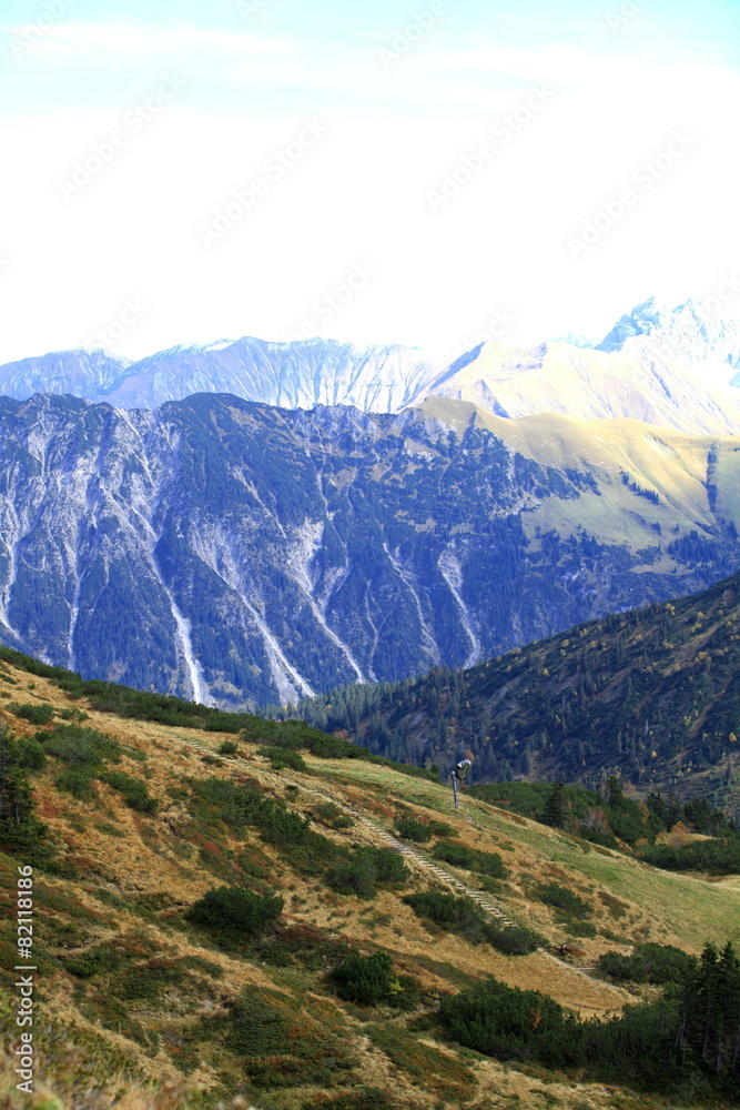 Fototapeta premium Wandern im Hochgebirge