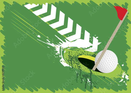 Abstract golf splash
