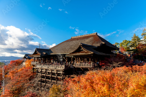 Autumn Kiyomizu Temple, Kyoto, Japan,