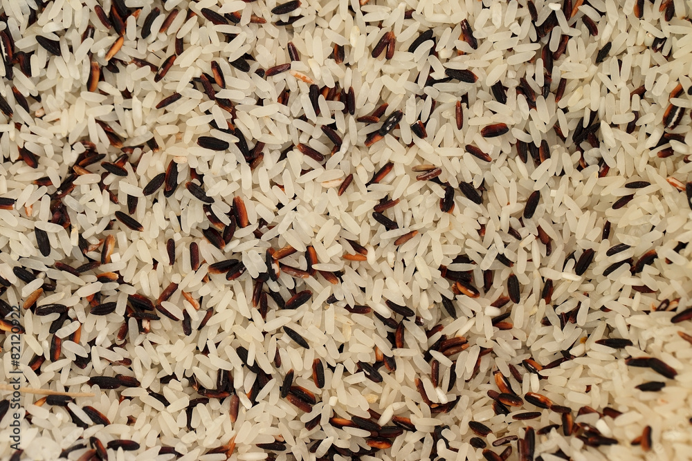 coarse rice or half polished rice background.
