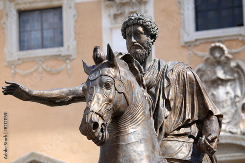 Statue Marco Aurelio in Rome, Italy photo