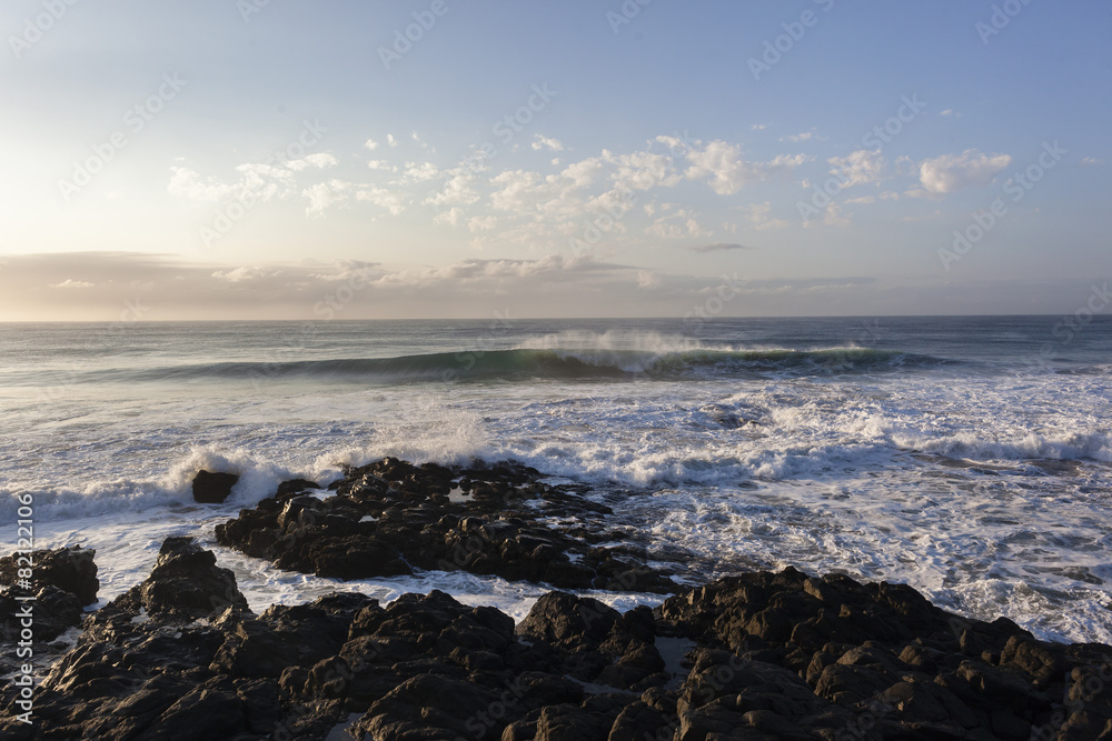 Wave Ocean Rocky Coastline