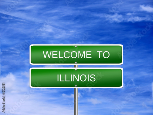 Illinois State Welcome Sign