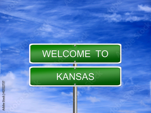 Kansas State Welcome Sign