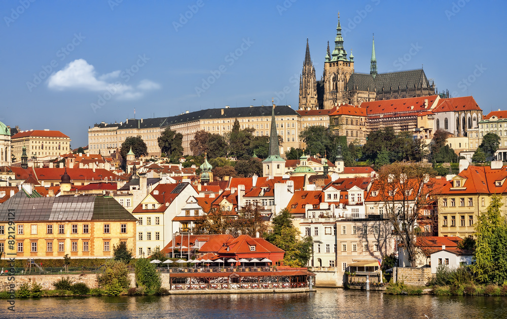 View of the Hradcany (Prague), Cathedral of St. Vitus.