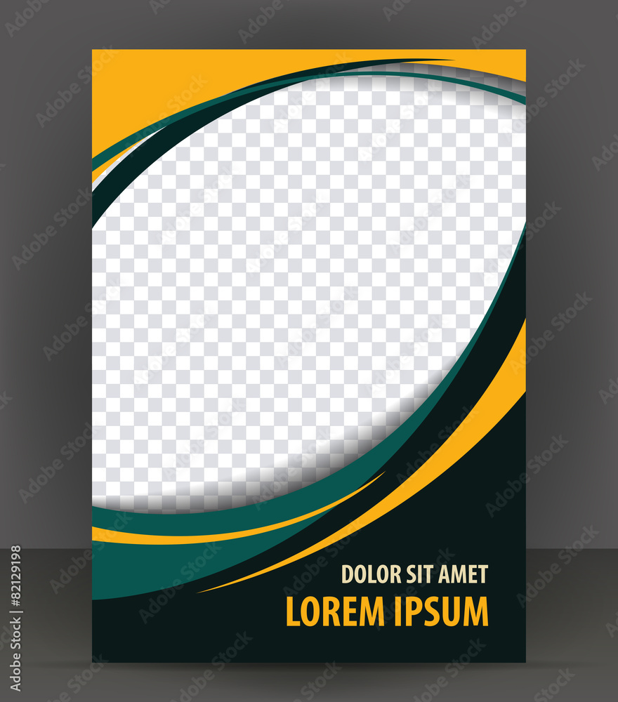 Naklejka premium Magazine, flyer, brochure, cover layout design print template