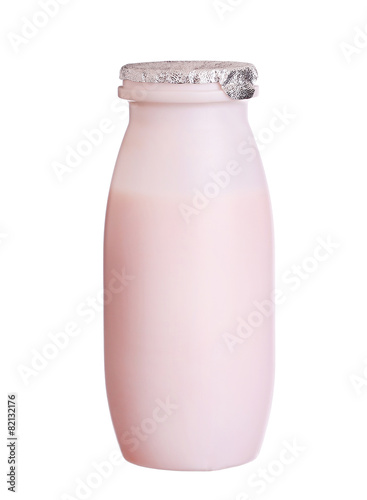 Probiotic Dairy yogurt drink bottle isolated on white background
