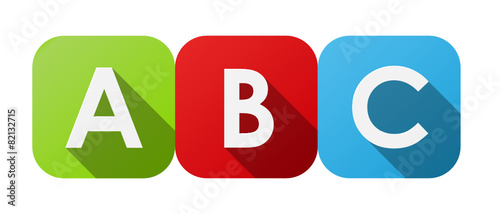 ABC colorful vector icon