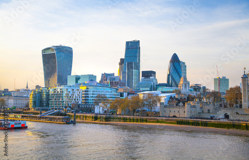 LONDON  UK - APRIL 22  2015  City of London panorama