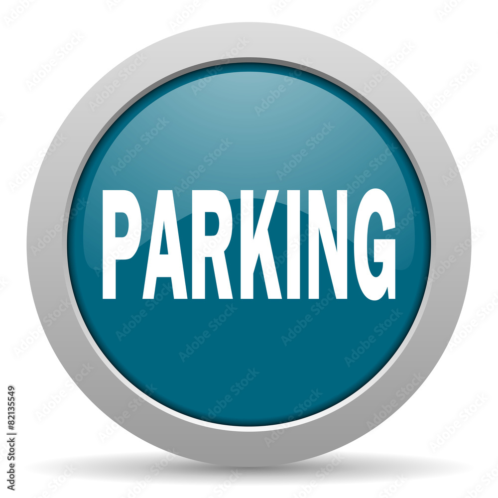 parking blue glossy web icon parking blue glossy web icon
