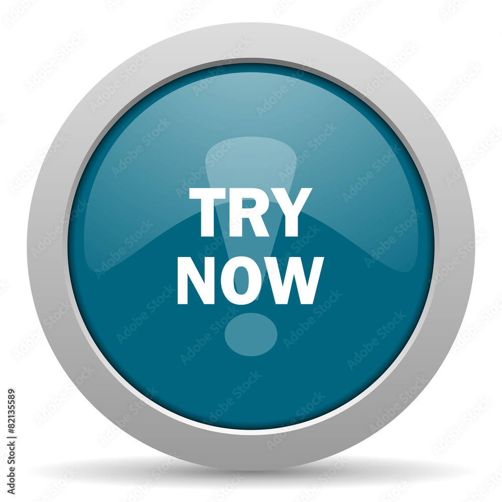 try now blue glossy web icon try now blue glossy web icon