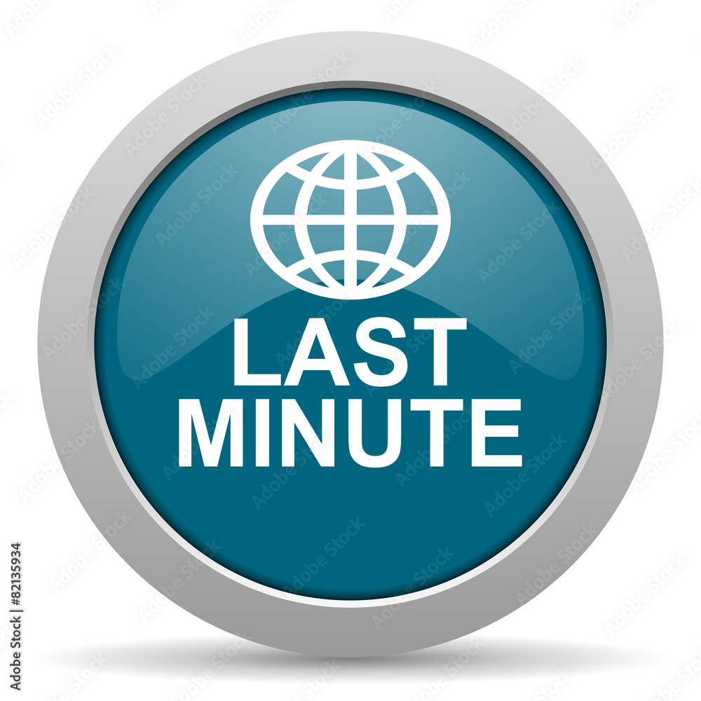 last minute blue glossy web icon last minute blue glossy web icon