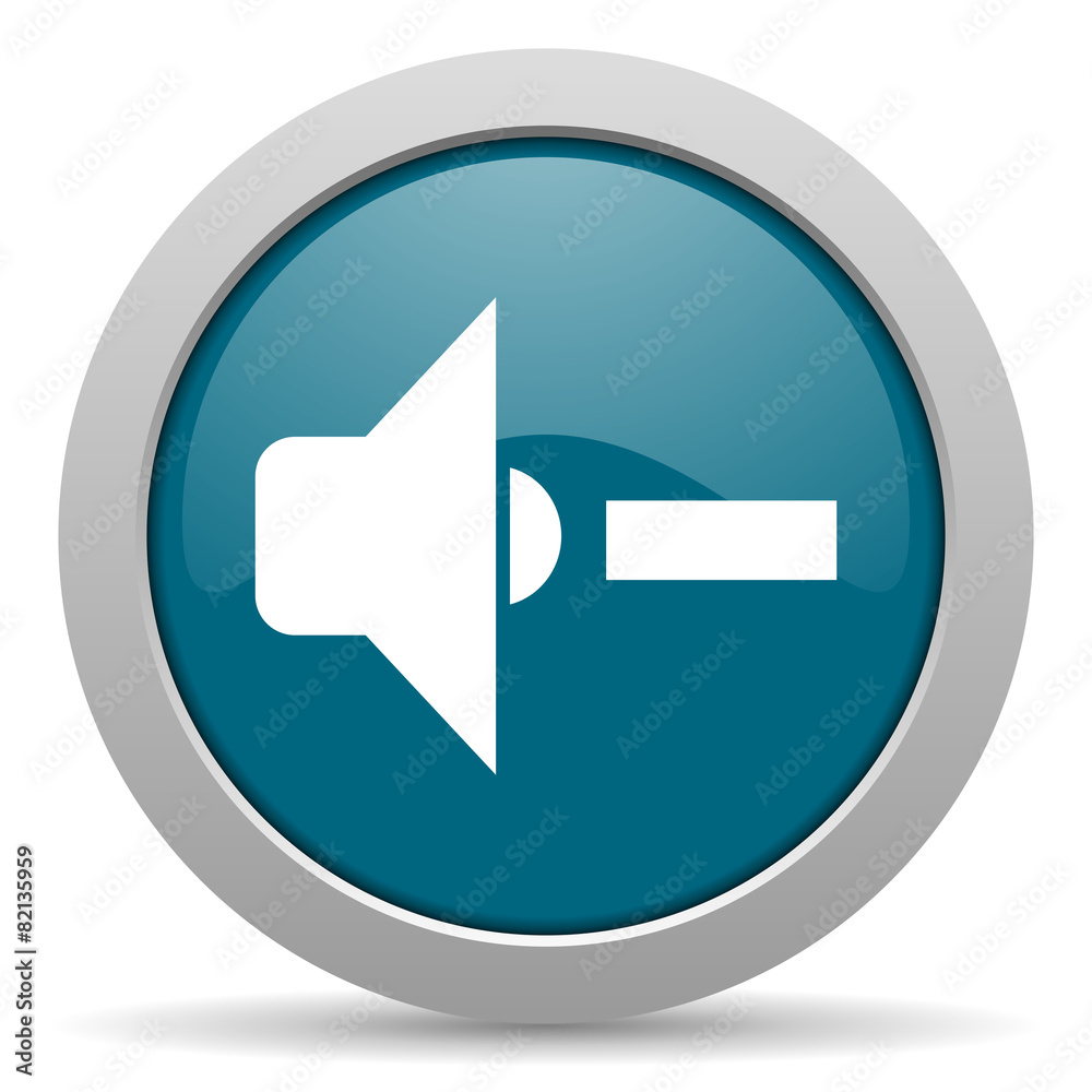 speaker volume blue glossy web icon speaker volume blue glossy web icon