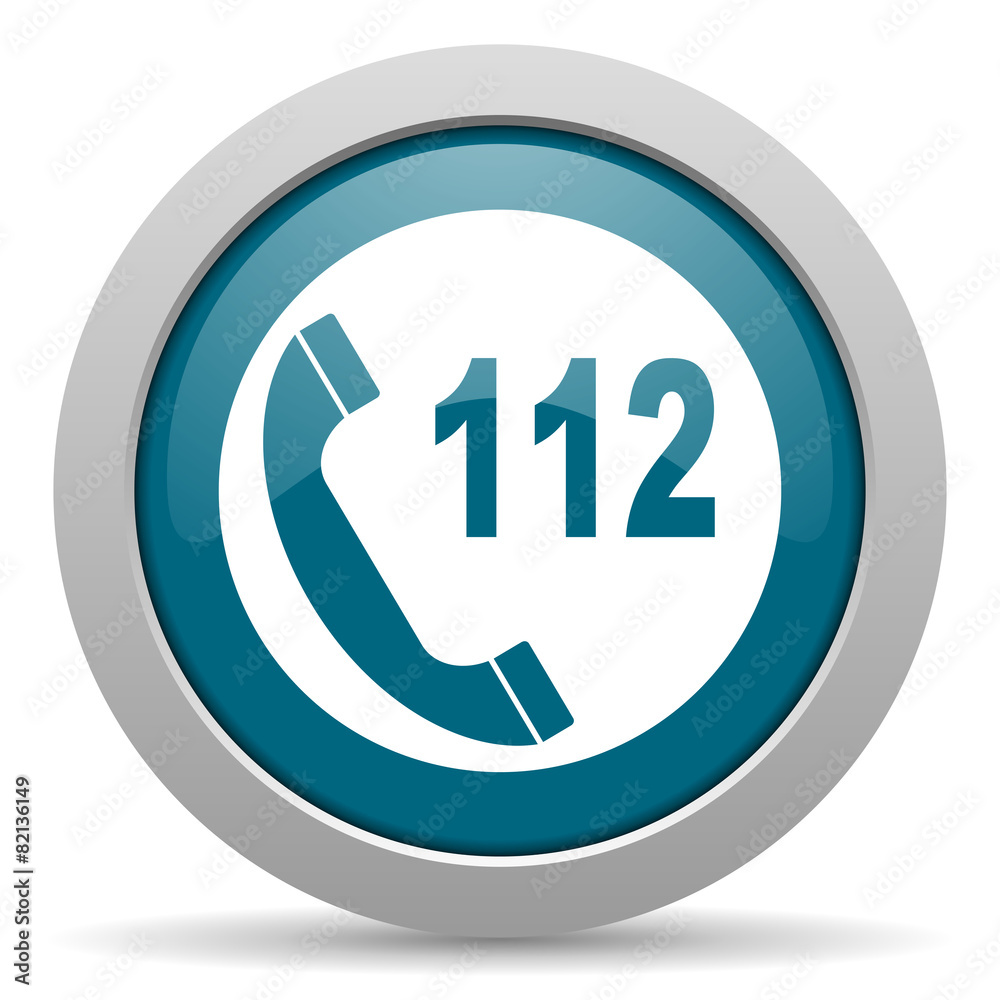 emergency call blue glossy web icon emergency call blue glossy web icon