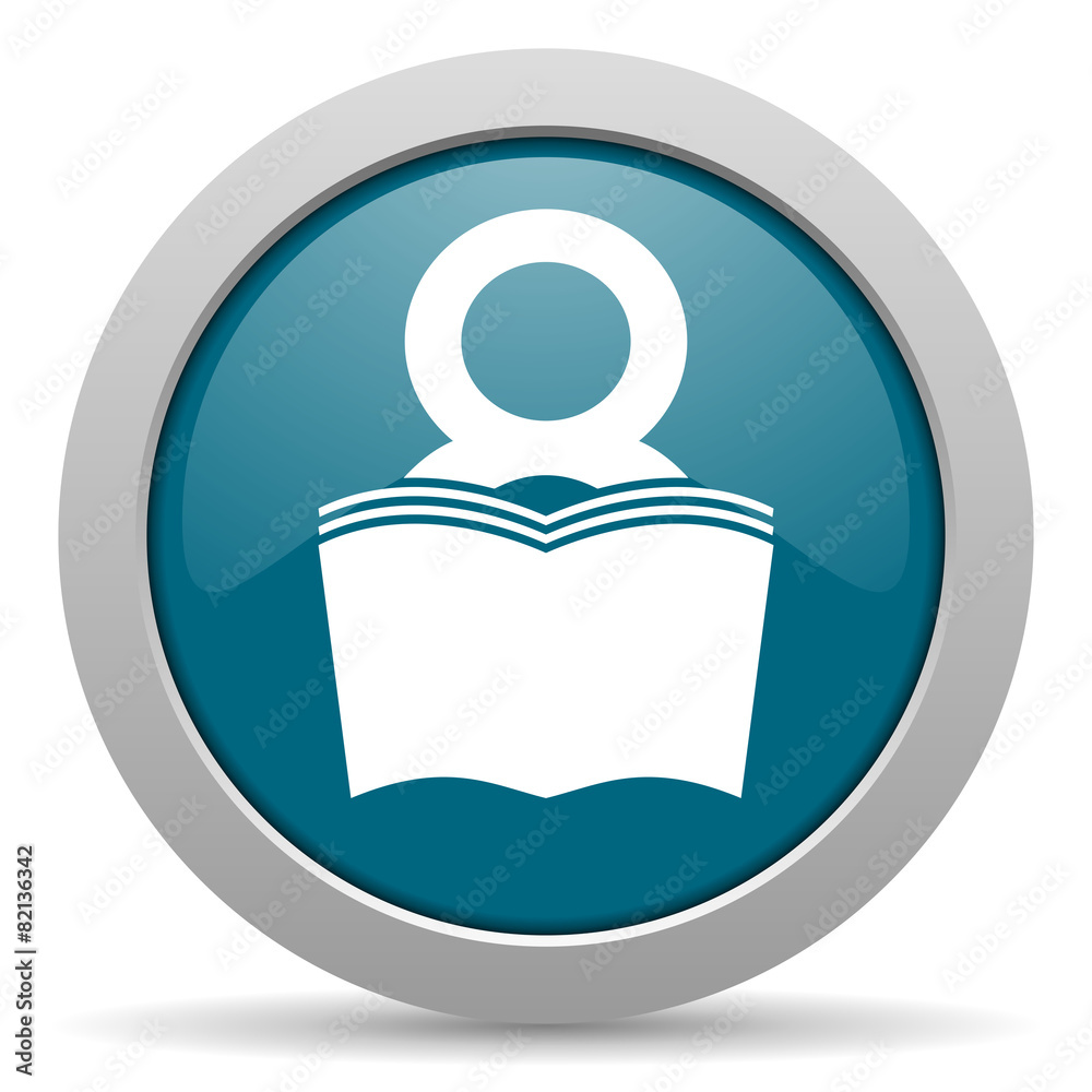 book blue glossy web icon book blue glossy web icon