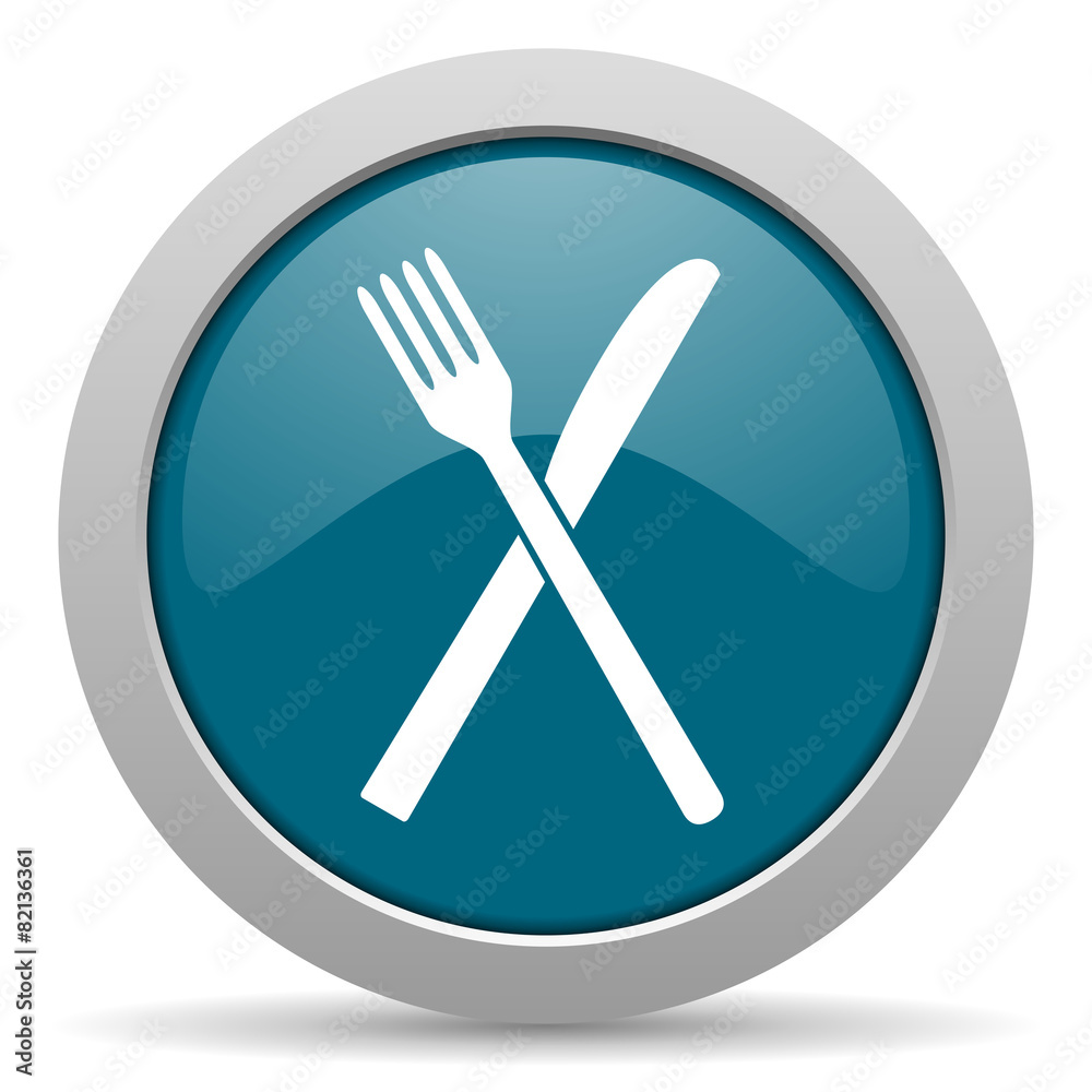 restaurant blue glossy web icon restaurant blue glossy web icon