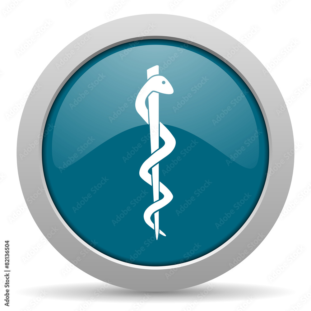 emergency blue glossy web icon