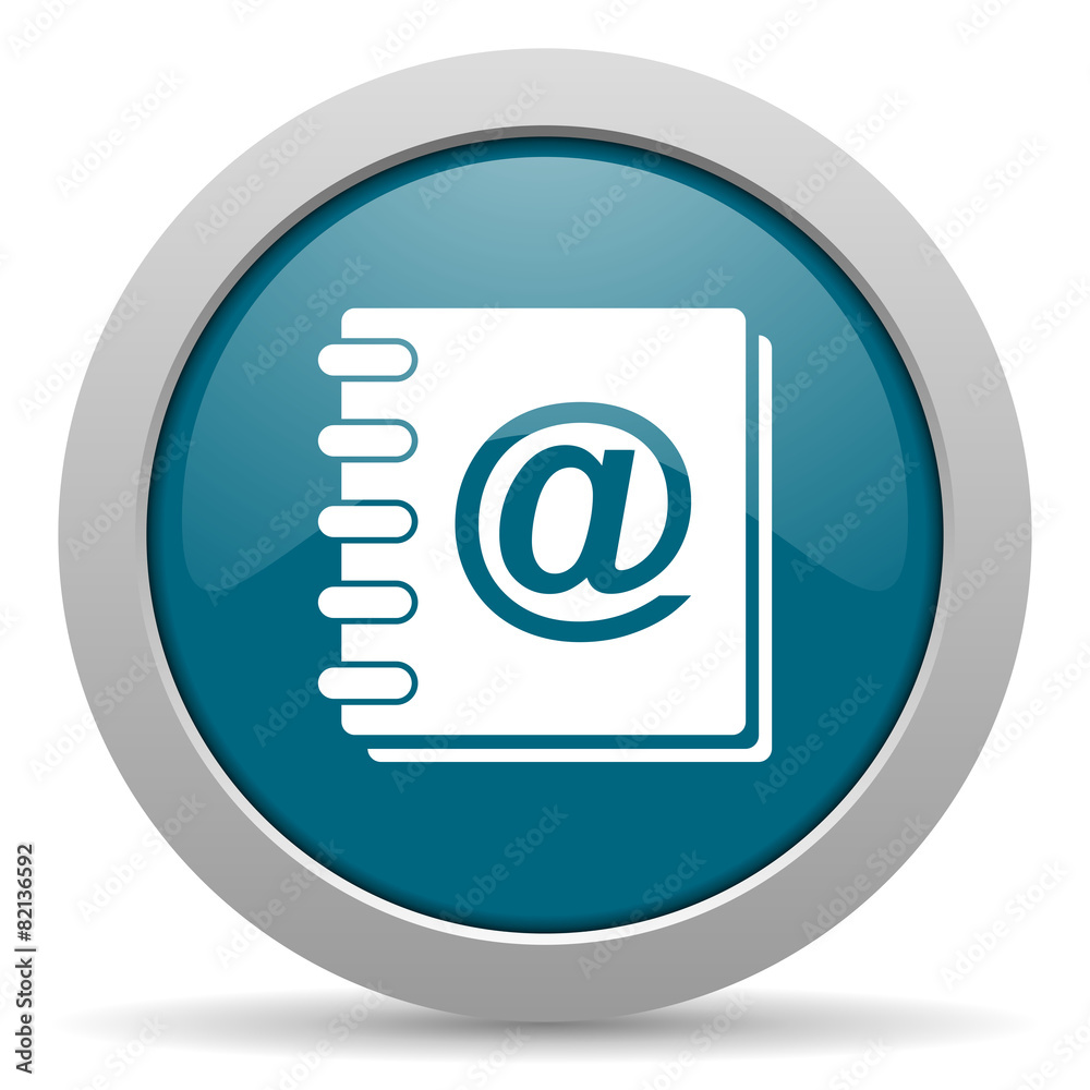 address book blue glossy web icon address book blue glossy web icon