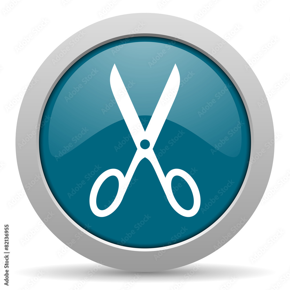 scissors blue glossy web icon scissors blue glossy web icon