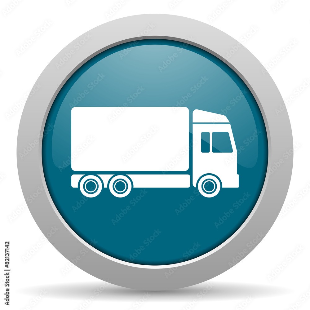 delivery blue glossy web icon delivery blue glossy web icon
