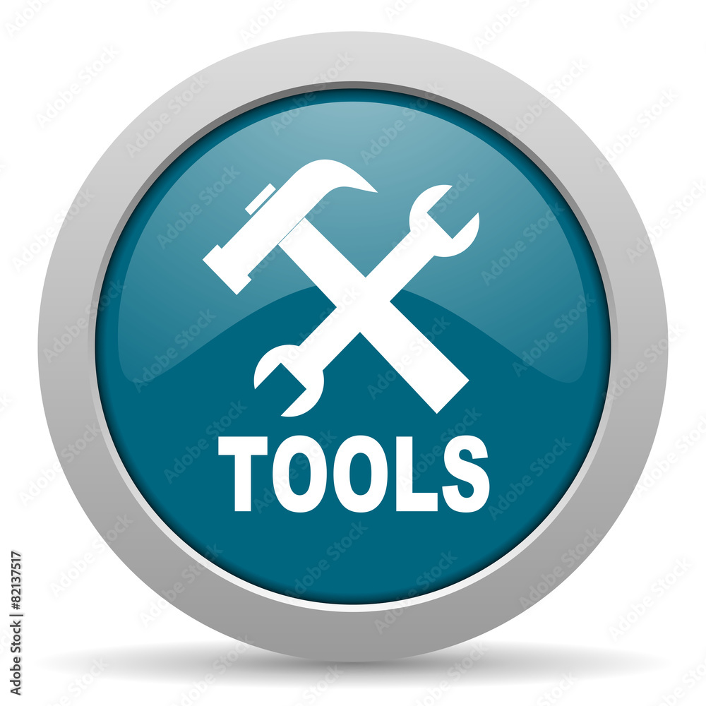 tools blue glossy web icon tools blue glossy web icon