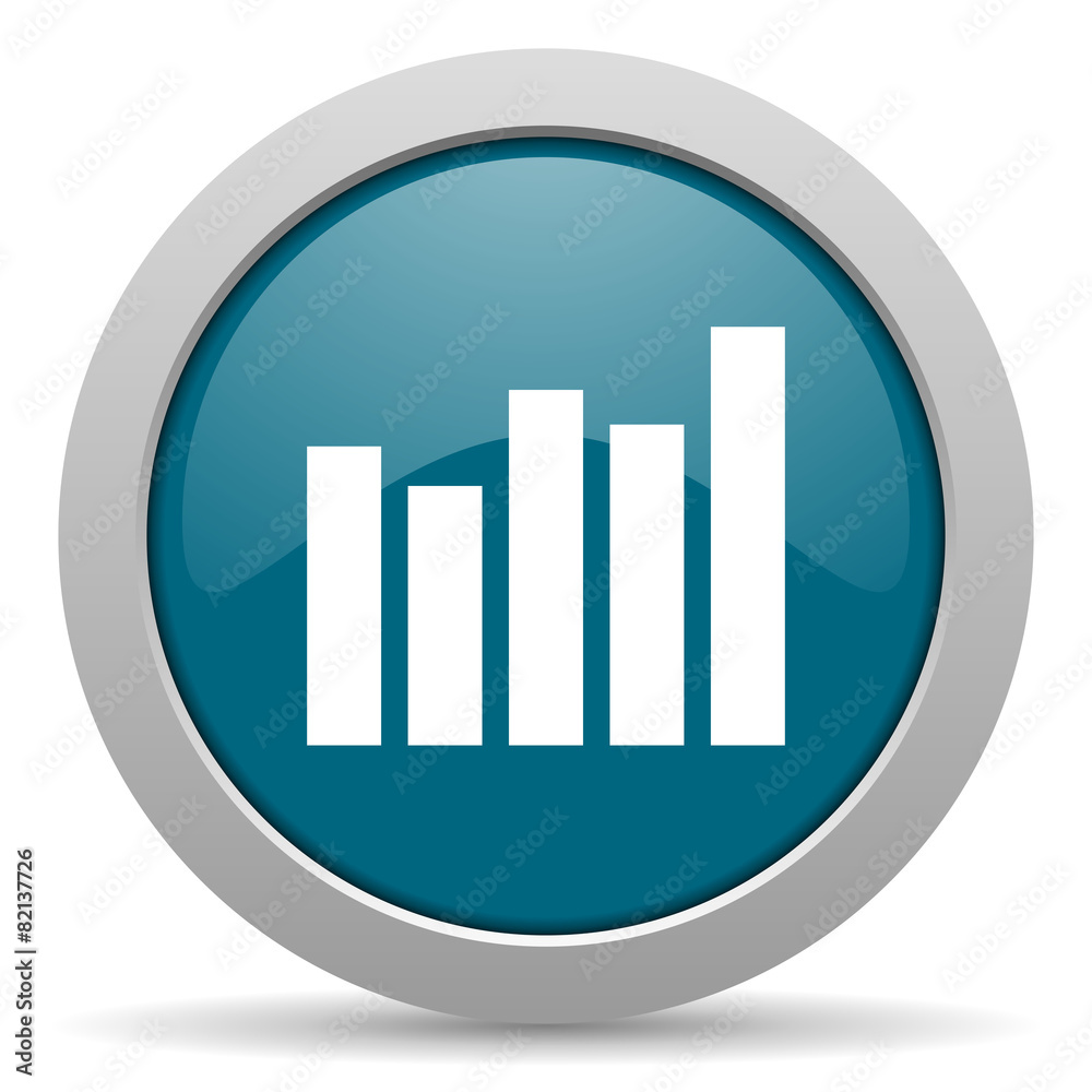 graph blue glossy web icon graph blue glossy web icon
