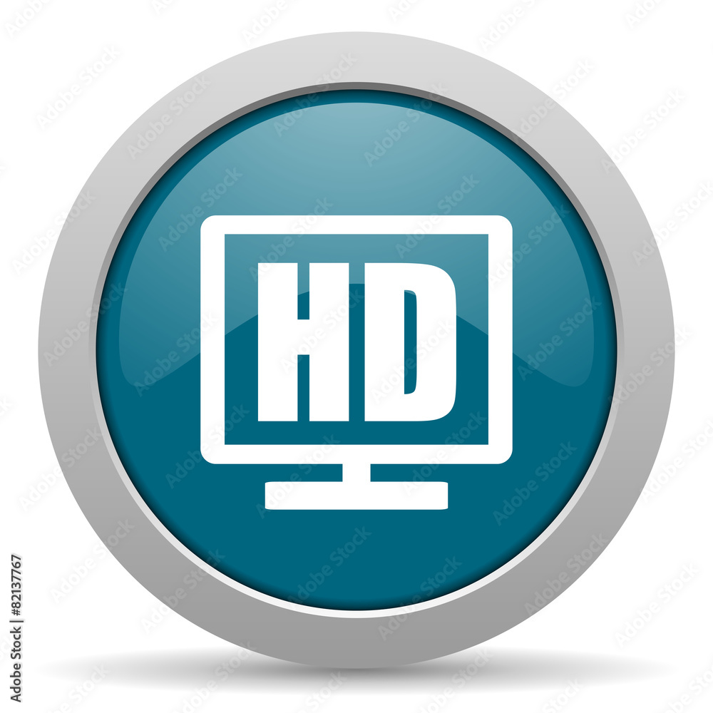 hd display blue glossy web icon hd display blue glossy web icon