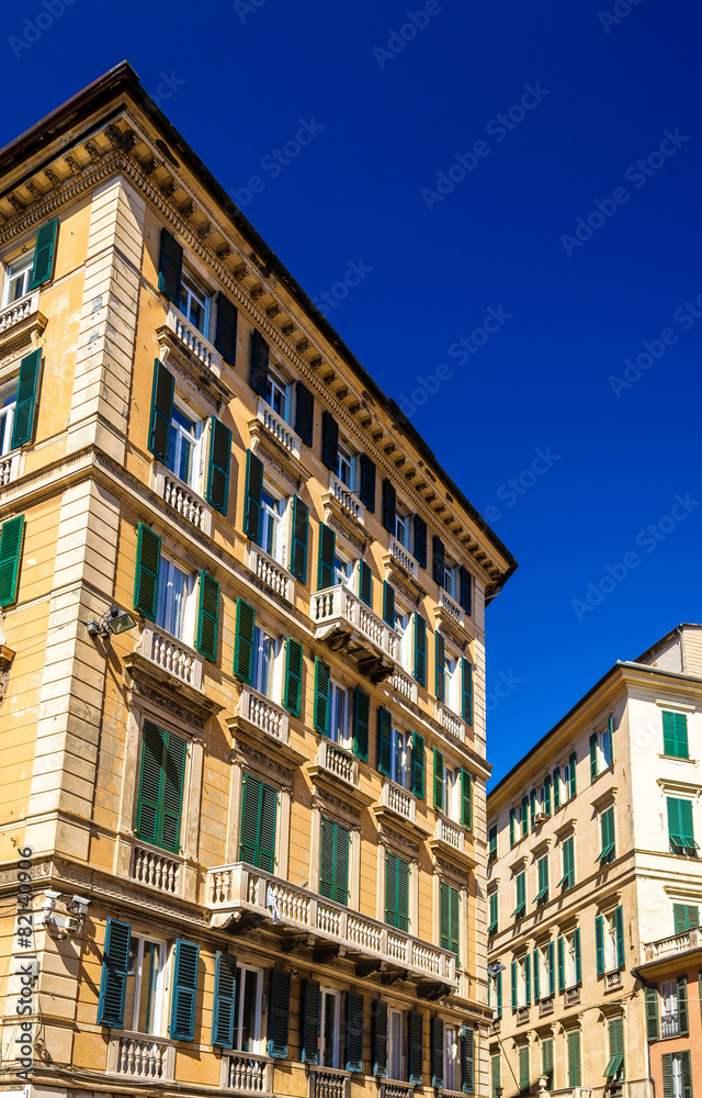 Buildings in the city center of Genoa - Italy