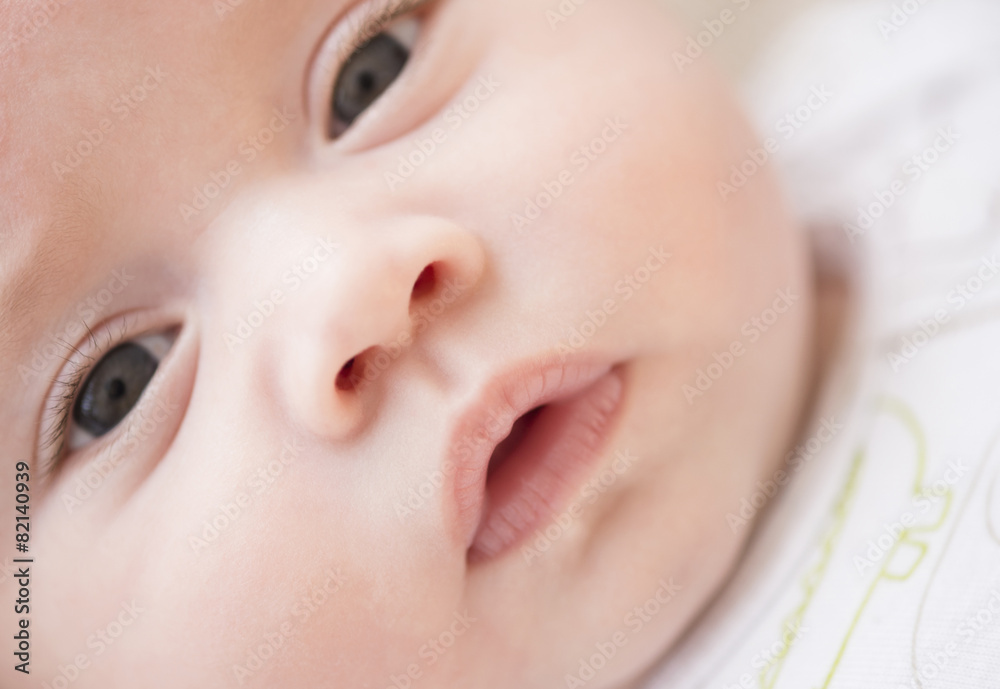 Close up of Caucasian baby's face Close up of Caucasian baby's face