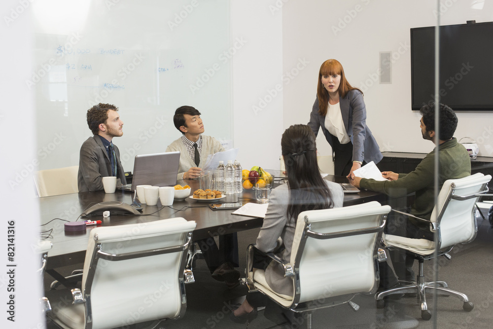 Business people talking in meeting Business people talking in meeting