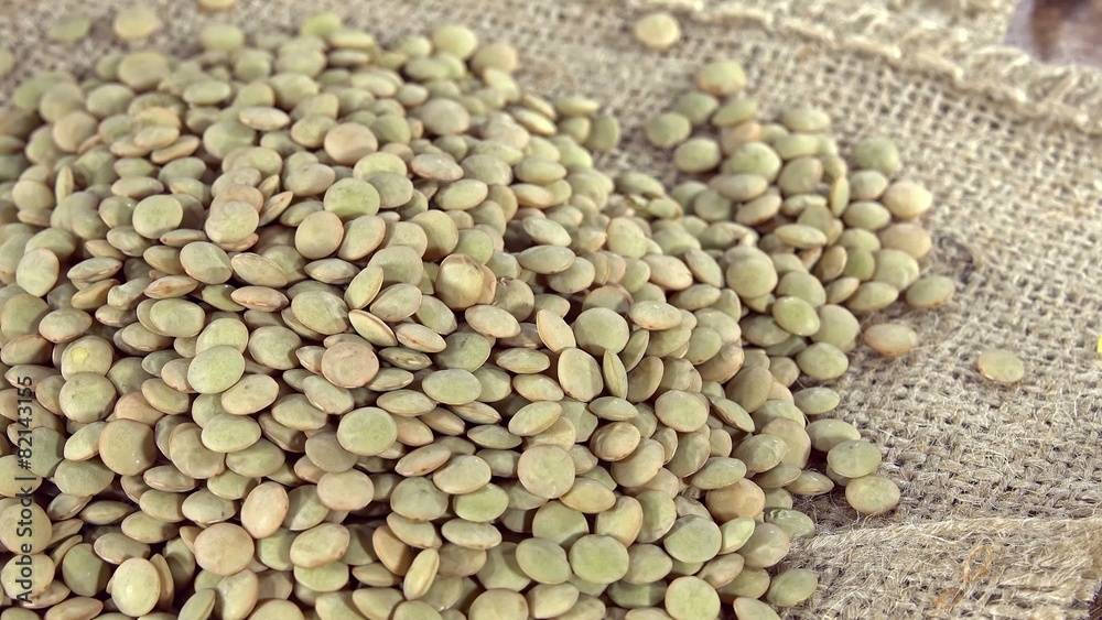 Heap of rotating Lentils (seamless loopable 4K UHD footage) Heap of rotating Lentils (seamless loopable 4K UHD footage)