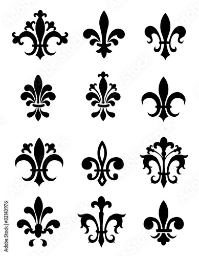  Fleur de Lis silhouettes