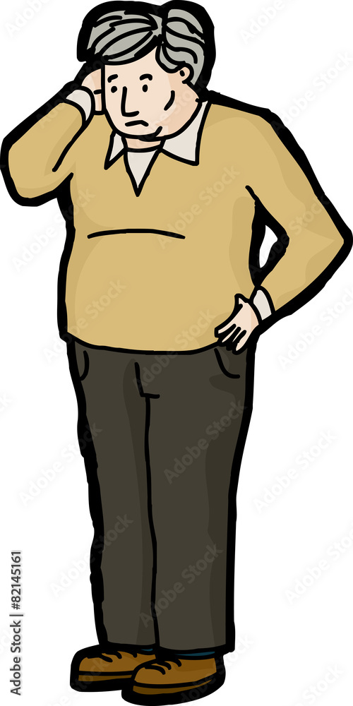 Fototapeta premium Man Scratching His Head